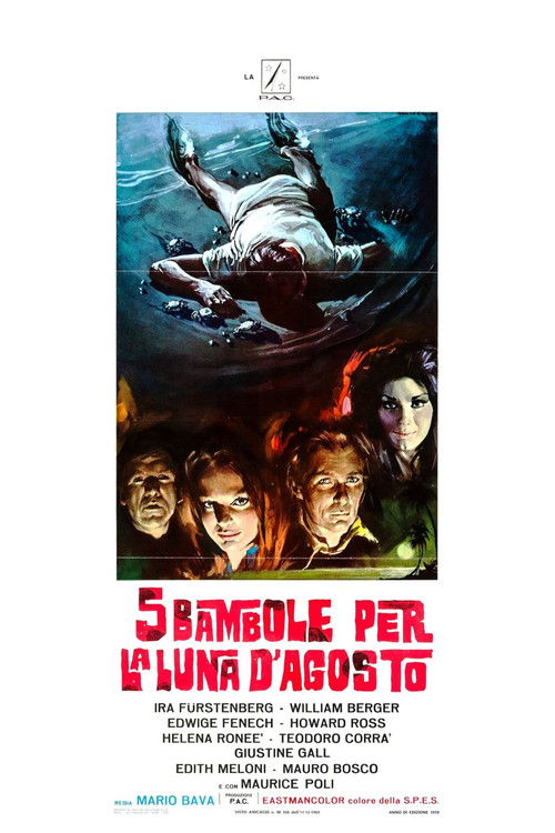 5 bambole per la luna d'agosto (1970) – plakat filmu