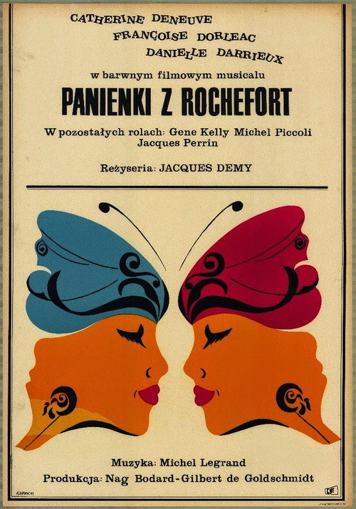 Panienki z Rochefort (1967) – plakat filmu