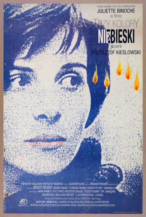 Trzy kolory: Niebieski (1993) – plakat filmu
