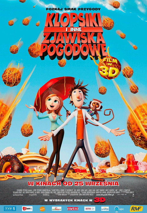 Klopsiki i inne zjawiska pogodowe (2009) – plakat filmu